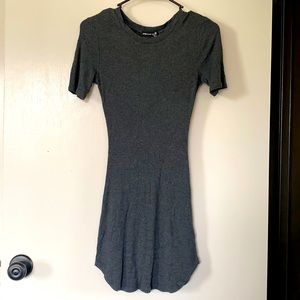 Gray midi dress